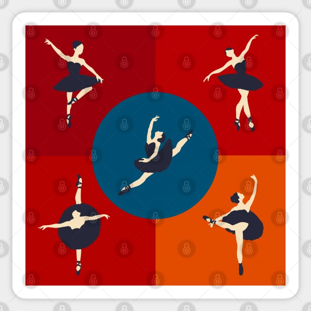 5 classic dancers in tutu Sticker by Mimie20